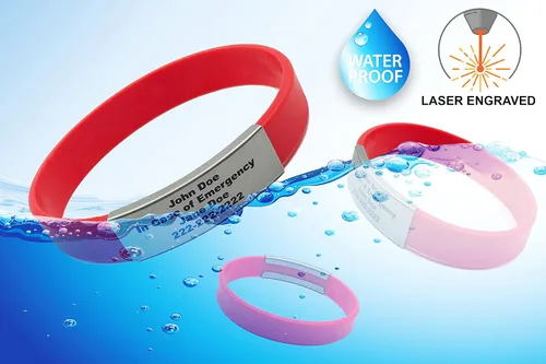 Miniatura 26 de Pulsera de identificación médica personalizada - Pulsera de seguridad para personas mayores grabada personalizada - Alerta de Alzheimer