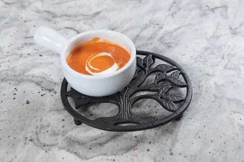 Miniatura 8 de GASARÉ, Salvamanteles de hierro fundido para platos calientes, ollas y sartenes, salvamanteles de metal, diseño de raíces de árbol, tapas de patas