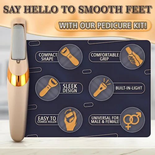 Miniatura 4 de Removedor eléctrico de callos para pies - Molinillo de callos para pies con 2 velocidades y 2 rodillos (grueso y fino) para pies suaves y suaves