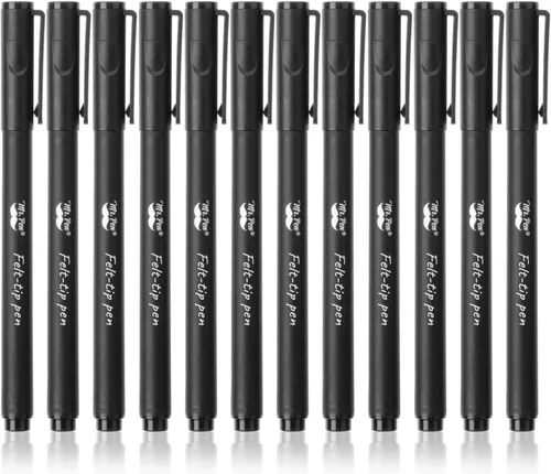 Miniatura 10 de Mr. Pen - Bolígrafos de punta de fieltro negra, punta fina, paquete de 6, secado rápido, sin manchas, bolígrafos de diario bíblico que no se