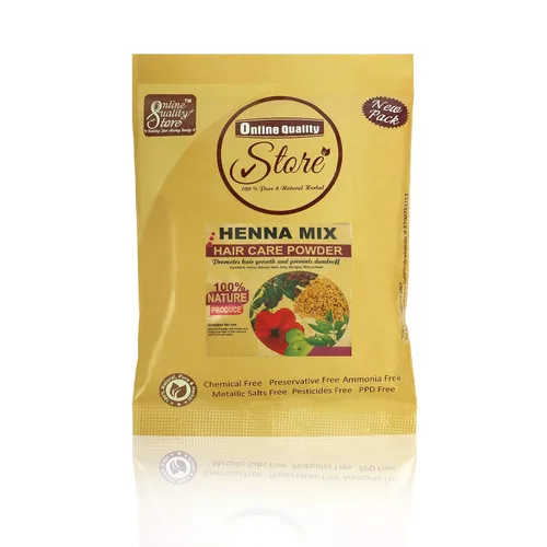 Miniatura 6 de Online Quality Store Polvo de mezcla de henna con Shikakai, Methi, Amla, Bringraj, hibisco, Neem y Heena para lavado de cabello Mehndi Mix