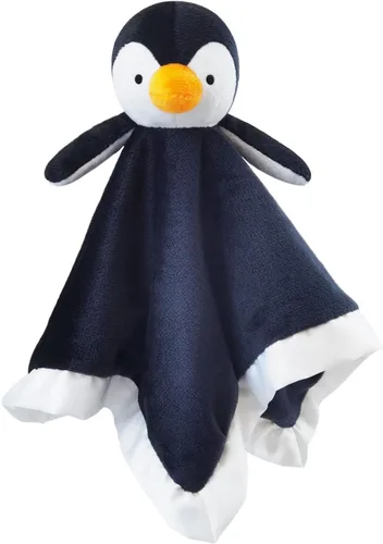 Manta de seguridad suave de pingüino negro para bebé, manta de felpa con personaje de pingüino, regalo de baby shower/cuarto de bebé, bebé recién