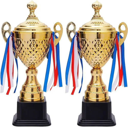 Miniatura 10 de Juvale Gold Trophy Cup - Premio del trofeo de torneo y campeonato - Premios versátiles para fútbol, baloncesto y golf - Recompensas para adultos