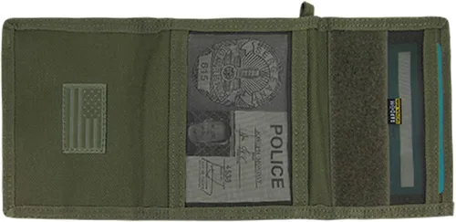 Miniatura 5 de RAPDOM Billetera de triple pliegue militar patriótico con bandera estadounidense de Estados Unidos, Verde -Oliva, Billetera triple