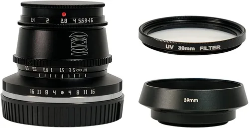 TTArtisan 1.378 in F1.4 APS-C Formato Gran Apertura Manual Foco Lente Fija Para Olympus/Panasonic Mrcro Cuatro Tercera M4/3 Montaje Cámaras Negro