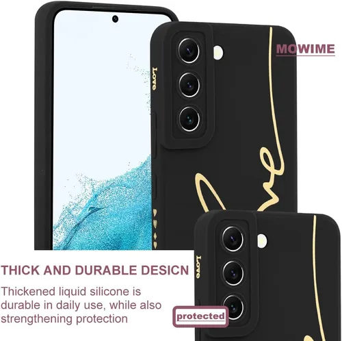 Miniatura 4 de Funda para Samsung Galaxy S22, Diseño Gráfico de Carta de Amor con Lindo Chapado en la Parte Trasera con Protección de Cubierta de Cámaras con Lente