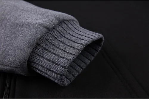 Miniatura 22 de GEEK LIGHTING Sudadera con capucha y cremallera para hombre, forro polar, chaqueta gruesa con capucha para invierno, cálida sudadera atlética