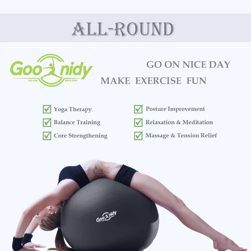 Miniatura 2 de Pelota de ejercicio suave, silla de yoga de pilates antiestallido, soporta 2200 libras, equipo de entrenamiento con bomba para mujeres embarazo
