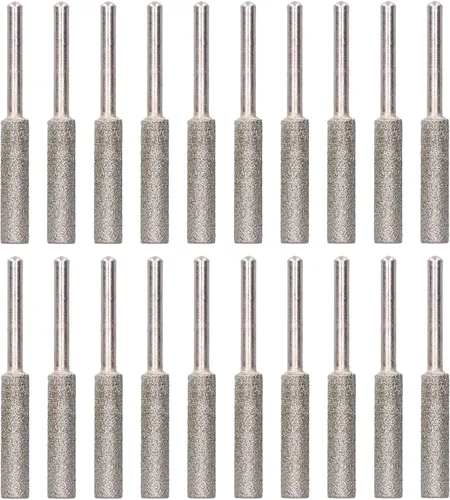 Miniatura 8 de Juego de 20 piezas de afilador de motosierra para motosierra para ruedas de 7/32 pulgadas y cadenas de sierra de cadena grandes (plateado)