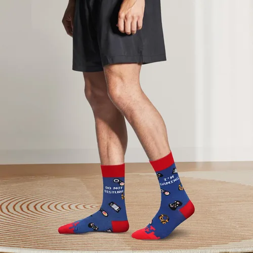 Miniatura 10 de AGRIMONY Calcetines divertidos con texto en inglés «Do Not Disturb Gaming» para hombres, mujeres, adolescentes, niños, Pascua, padres, cumpleaños