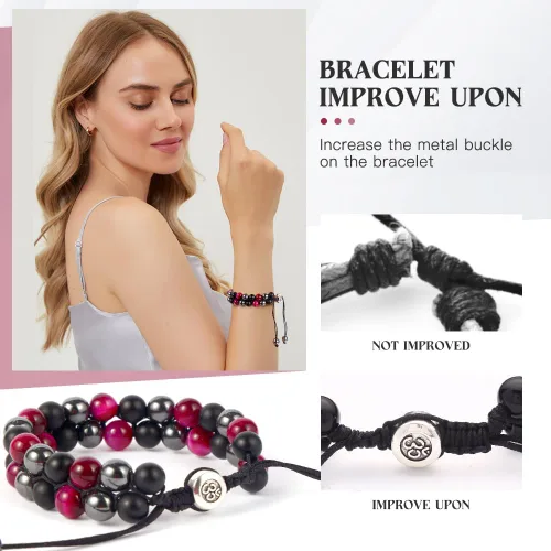 Miniatura 26 de Triple Protection Bracelet - for Protect & Balance - Energy Crystal Handmade Bracelets for Men Women