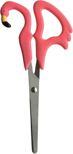 Miniatura 2 de Tijeras Flamingo - Tijeras de animales con mango de plástico rosa con cuchillas de acero de 4 pulgadas/3.9 in - diestro - Papelería y suministros
