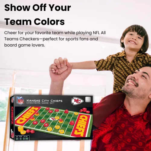 Miniatura 3 de MasterPieces NFL Los Angeles Rams Juego de mesa de damas, 13 x 21 pulgadas