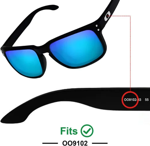 Miniatura 2 de Lentes de repuesto polarizadas para Oakley Holbrook OO9102 2.244 in Protección UV Lente resistente a los impactos compatible con 009102, 9102 Escudo