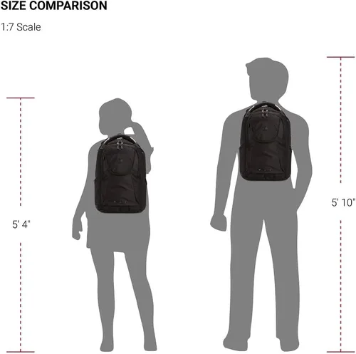 Miniatura 7 de SwissGear Mochila para laptop, Negro, 17 pulg.