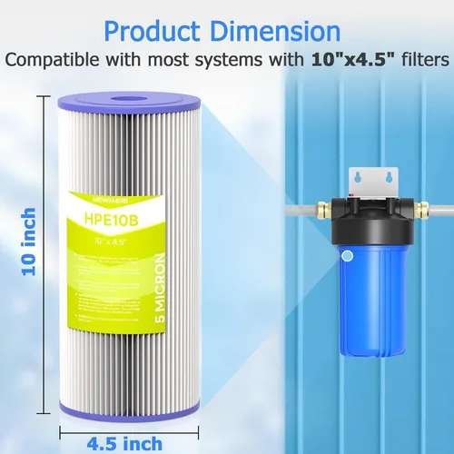 Miniatura 4 de Cartucho de filtro de agua de 5 micrones para toda la casa, filtros de sedimentos plisados para agua de pozo, repuesto para FXHSC, GXWH40L, GXWH35F
