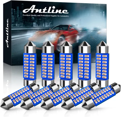 Miniatura 18 de Antline 6614 6641 6612F 6615 F30-WHP TS-14V1CP Bombilla LED de 1.142 in 1.14 pulgadas, amarillo ámbar, superbrillante, Canbus, libre de errores, 12