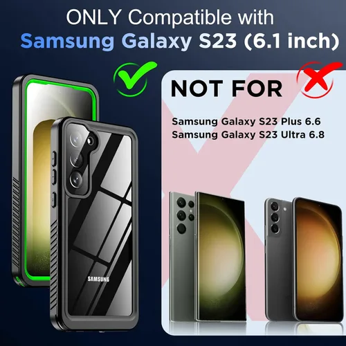 Miniatura 2 de Funda para Samsung Galaxy S23, lente y protector de pantalla incorporados a prueba de agua, cuerpo completo a prueba de golpes, a prueba de caídas