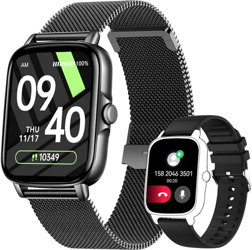 Reloj inteligente para hombre (recepción de llamadas/marcación) 1.69 pulgadas HD Bluetooth Sports Fitness Tracker Watch con frecuencia cardíaca