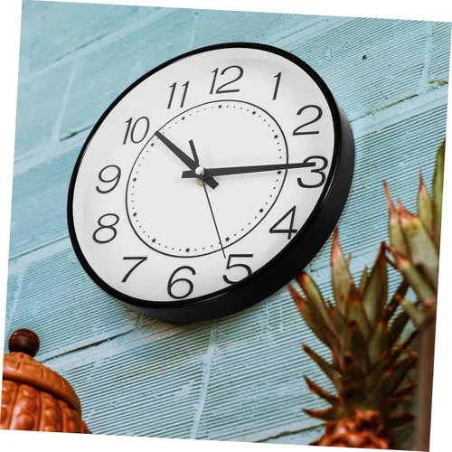 Miniatura 9 de IMIKEYA Reloj de pared silencioso Reloj de pared sin tictac Reloj de pared decorativo Reloj de pared de baño Reloj de enseñanza Reloj de enseñanza