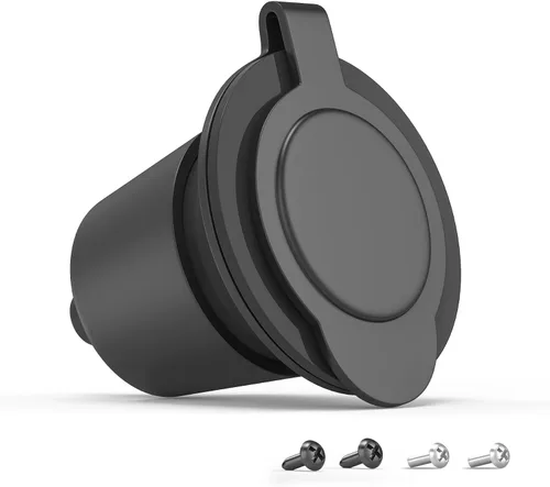 Miniatura 2 de Toma de corriente con brida NEMA 5-15R - 110 V/120 V, 15 amperios, receptáculo de enchufe hembra redondo individual, resistente a la intemperie