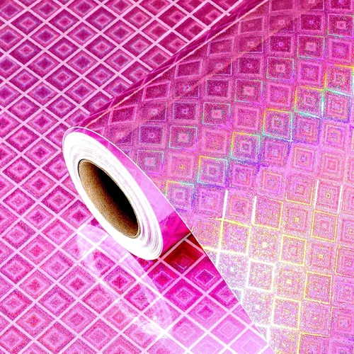 Miniatura 19 de Burymento Rollo de papel de regalo plateado, papel de regalo de punto holográfico metálico para cumpleaños, San Valentín, día de la madre