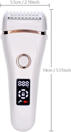 Miniatura 2 de Maquinilla de afeitar eléctrica para mujer, afeitadora eléctrica sin dolor recargable en húmedo y seco, con pantalla LED, para piernas y axilas