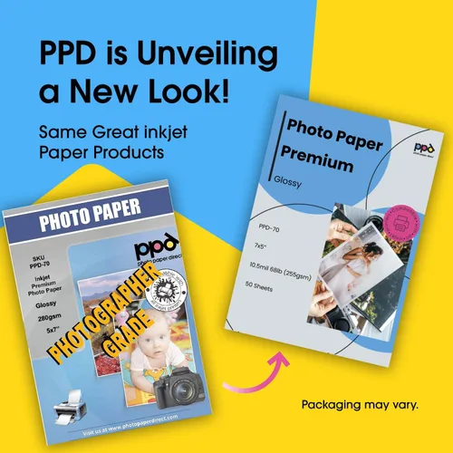 Miniatura 2 de PPD Papel fotográfico brillante para impresora de inyección de tinta, hojas imprimibles de calidad prémium de 5 x 7 pulgadas para imagen