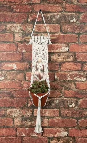 Miniatura 2 de SOLID OAK MACRAME PLNT HNGR KT 3 CUENTAS