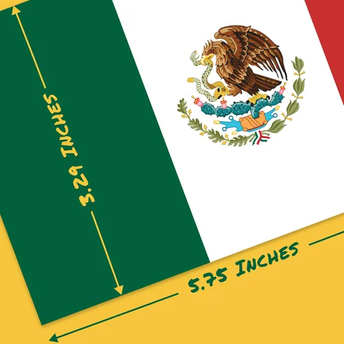 Miniatura 4 de Stickios Adhesivo de vinilo de la bandera nacional mexicana para automóviles, camiones y ventanas de vehículos, fabricado en Estados Unidos