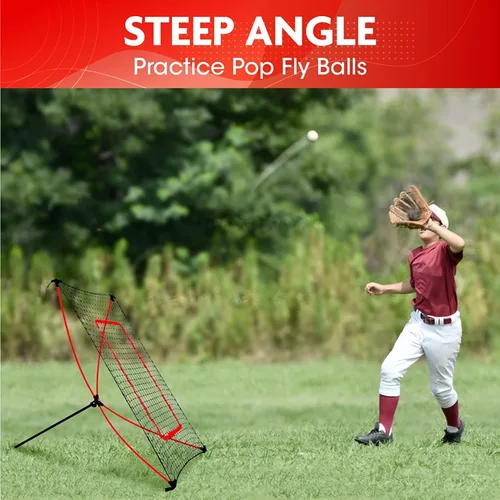 Miniatura 6 de Red de entrenamiento de béisbol - Regalos para niños, adolescentes, niños y jóvenes Redes de práctica de béisbol Rebotadores - Golpear, lanzar