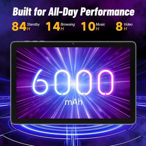 Miniatura 5 de JUNYANG Tablet, Android 15 Tablets de 10.1 pulgadas con Octa-Core, 12GB+128GB+ 2TB ampliable, Tablet PC de pantalla táctil HD grande para adultos