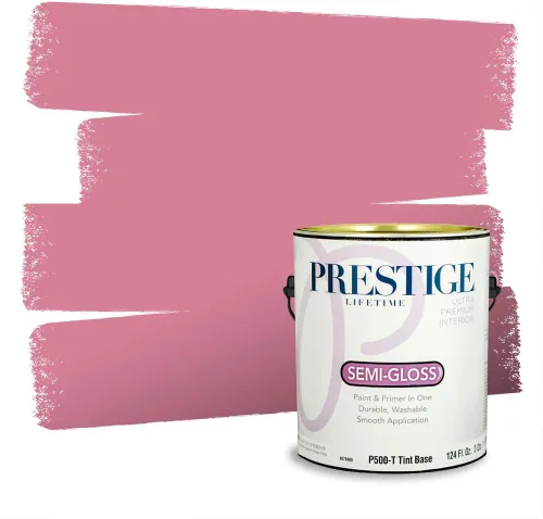 Miniatura 147 de Prestige Paints Pintura exterior e imprimación en uno, 1 galón, plano, coincidencia comparable de Valspar* Amber Rose*