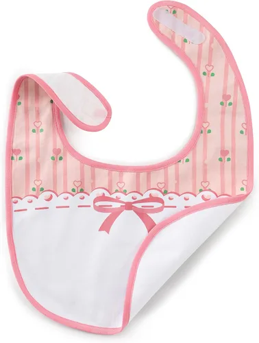 Miniatura 6 de Littleforbig Babero de algodón impermeable estampado floral rosa para adultos con cierre de ajustable