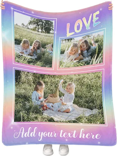 Miniatura 20 de Manta personalizada para niñas con nombre, manta personalizada de perezoso y mariposa, manta de forro polar suave para recién nacidos, baby shower