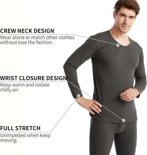 Miniatura 3 de Conjunto de ropa interior térmica para hombre, ropa interior larga para hombre, capa base, parte superior e inferior, ultra suave, regalos
