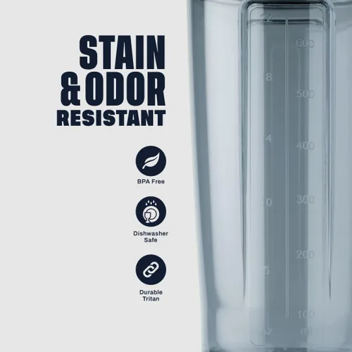 Miniatura 4 de BlenderBottle - Botella agitadora Pro Series perfecta para batidos de proteínas y preentrenamiento, 32 onzas, azul ceruleo