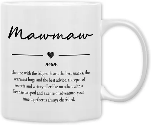Miniatura 15 de QASHWEY Gigi Definition - Taza de café con texto en inglés "Grande", regalo de cumpleaños de la abuela y la madre, para nieta, nieto, taza