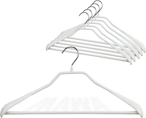 Miniatura 20 de Mawa by Reston Lloyd BodyForm Series - Percha de ropa antideslizante que ahorra espacio con barra para pantalones, 16-1/2 pulgadas, estilo 42/LS