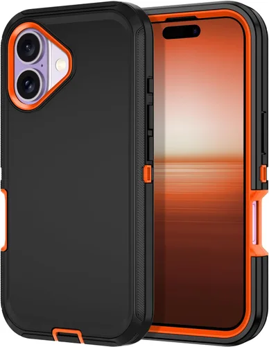 I-HONVA Funda para iPhone 17 a prueba de golpes, a prueba de polvo y caídas, 3 capas de protección de cuerpo completo [sin protector de pantalla],