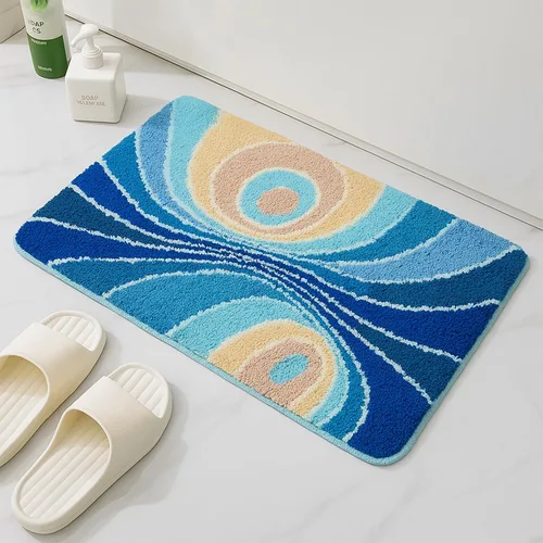 Milky Way - Tapete de baño suave, absorbente de agua, antideslizante, lavable a máquina