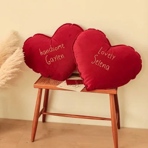 Miniatura 5 de HESBITEUL Funda de almohada personalizada con diseño de texto personalizable y bordado, funda de cojín bordada de larga duración, nombre