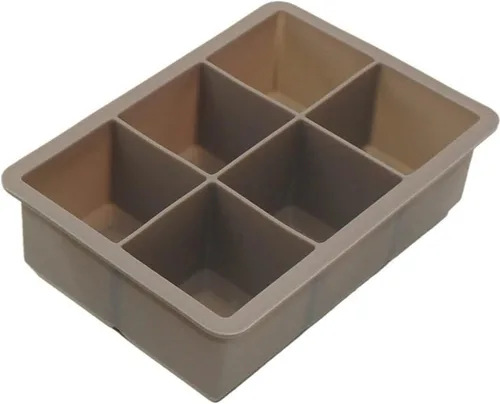 Miniatura 8 de Bandeja de cubitos de hielo de silicona con forma cuadrada, molde para cubitos de hielo de 6.5 x 4.5 x 2.0 in, grado alimenticio, 6 barras de 02