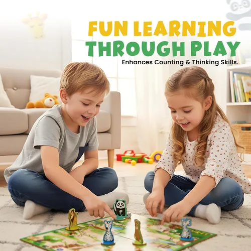 Miniatura 5 de Juegos de mesa de madera 2 en 1 para niños y familias – Juego de mesa Ludo de madera premium y juego de mesa de serpientes y escaleras Juego