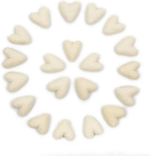 Miniatura 9 de Glaciart One Corazones de fieltro rojo – 1.5 pulgadas (10 piezas) – Fieltro de aguja – Fieltro de aguja y aceites esenciales listos – Hecho a mano
