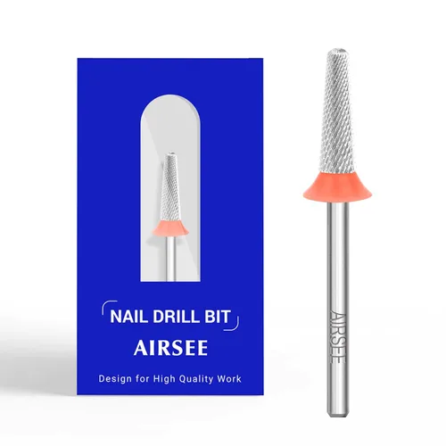 Miniatura 17 de AIRSEE Punta de carburo de tungsteno para taladro de uñas acrílico Efile, cabeza de máquina eléctrica de lima para manicura, pulido, arte