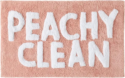 Miniatura 8 de Jessica Simpson Alfombra de baño de algodón, alfombra de baño de alta calidad, decoración lavable a máquina, 20 x 32 pulgadas, bonito trasero, gris