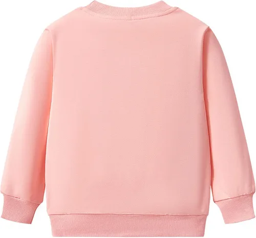 Miniatura 79 de Sudaderas para niñas pequeñas, cuello redondo, sin botones, de manga larga, para invierno, casual, ropa 2T-7T, Dinosaurio