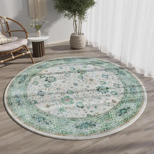 Miniatura 93 de Rugcomf Alfombra de pasillo de 2 x 6 pies, lavable, bohemio, suave, antideslizante, no desprende pelusa, lana sintética, estilo vintage para cocina