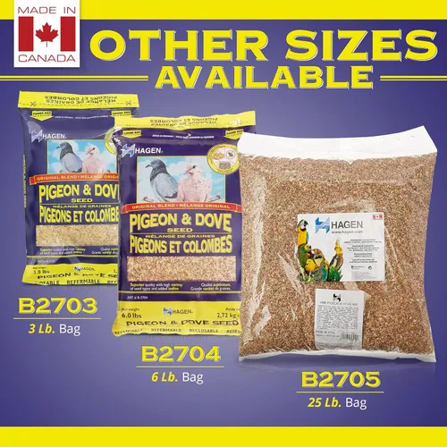 Miniatura 8 de Hagen Pigeon & Dove Seed, Fórmula Original de Alimento para Aves, Bolsa de 6 lb – Mezcla de Semillas Nutricionalmente Completa con Vitaminas
